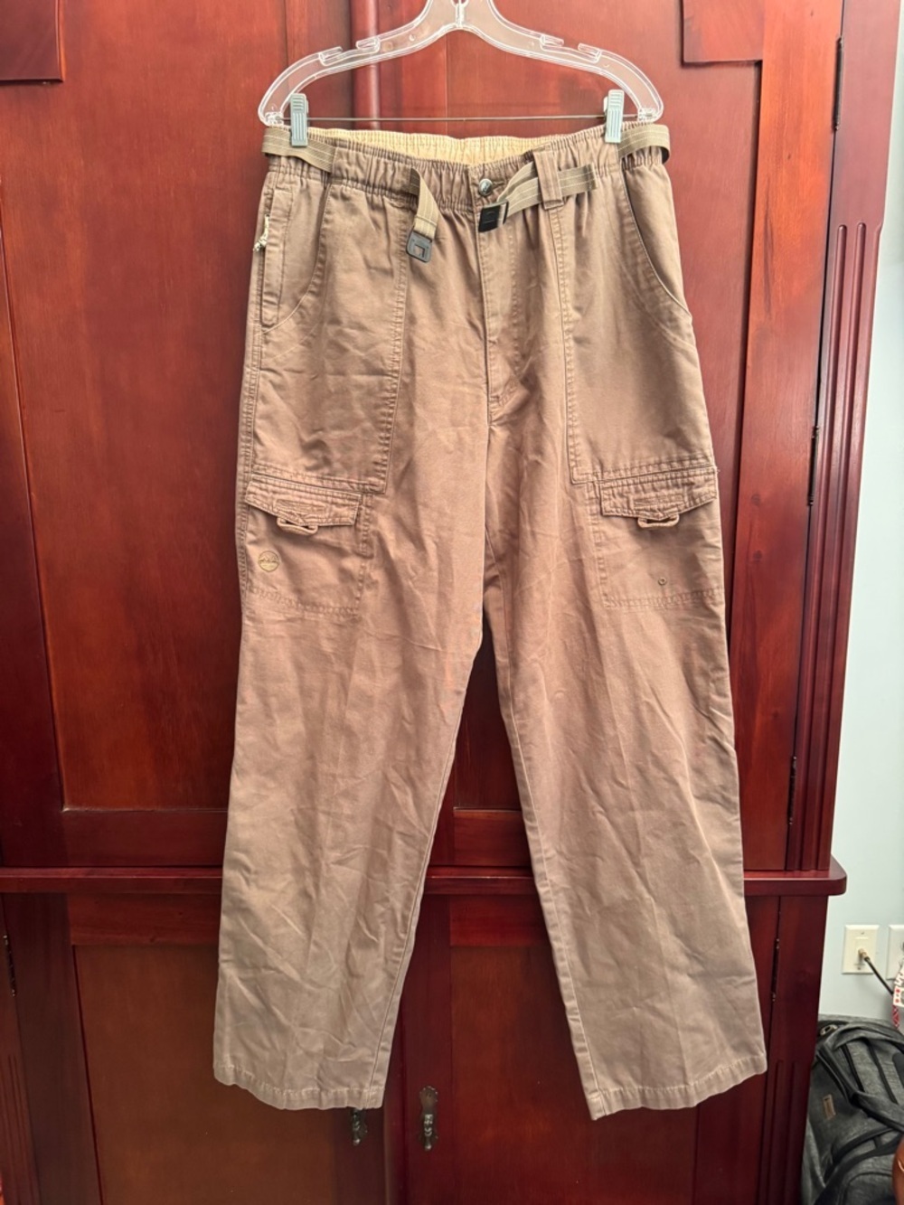 Wrangler Men's Belted Twill Cargo Utility Pants 100% Cotton 36x34